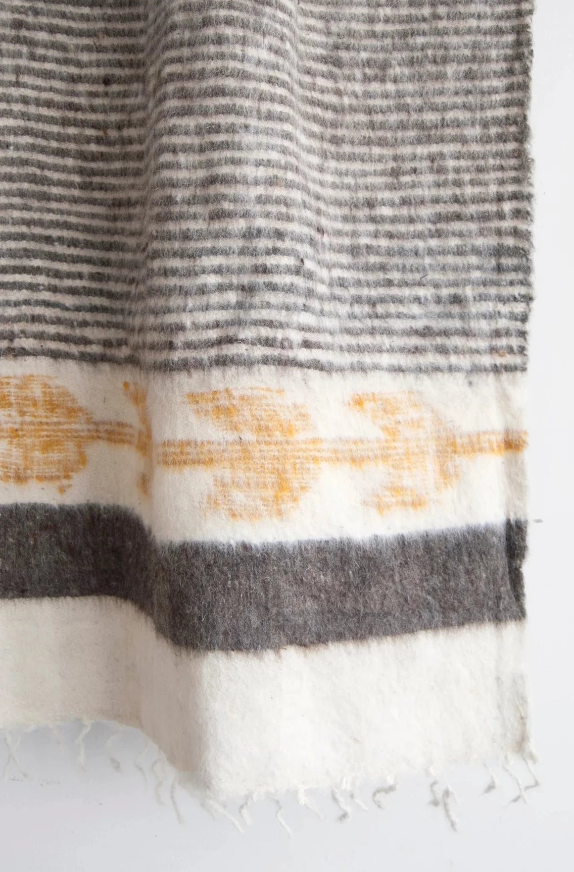 TradItional Momo Blanket- Grey & Gold