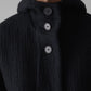 Navy Wool Hooded Coat, Dark Navy