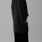 Navy Wool Hooded Coat, Dark Navy