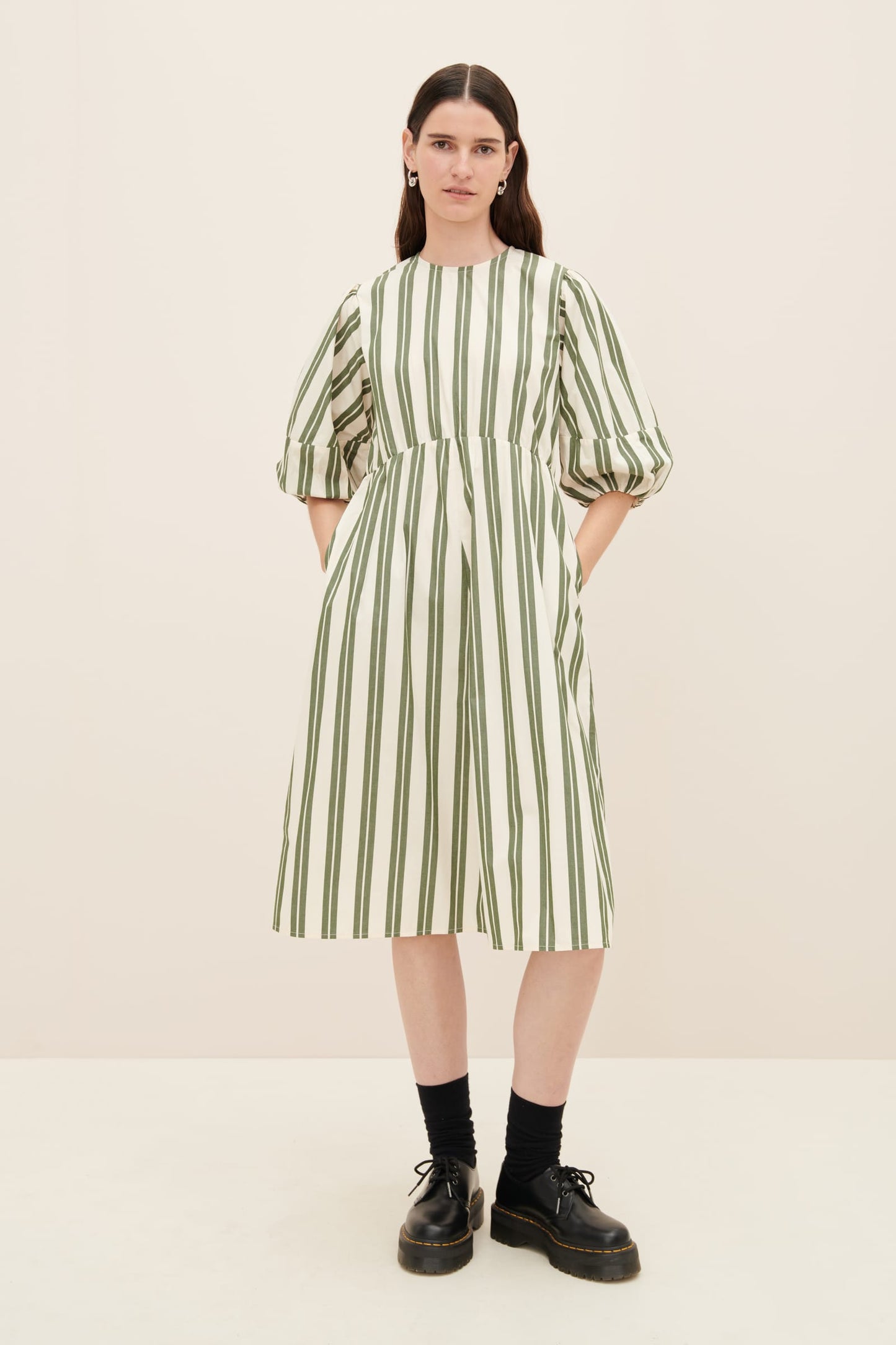 Joan Dress, Forest Stripe