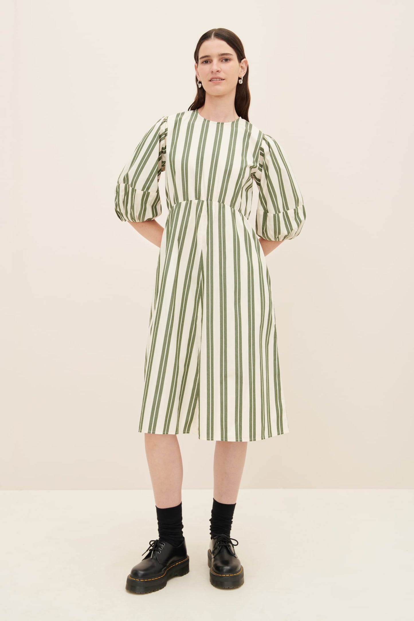 Joan Dress, Forest Stripe