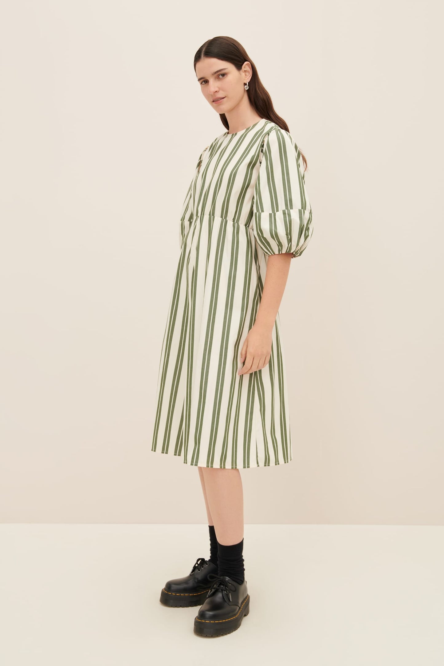 Joan Dress, Forest Stripe