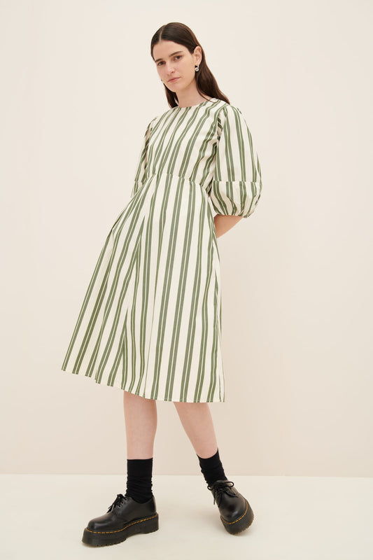 Joan Dress, Forest Stripe