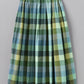 Cabin Check Cotton Skirt, Juniper