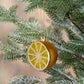 Glass Lemon Half Ornament