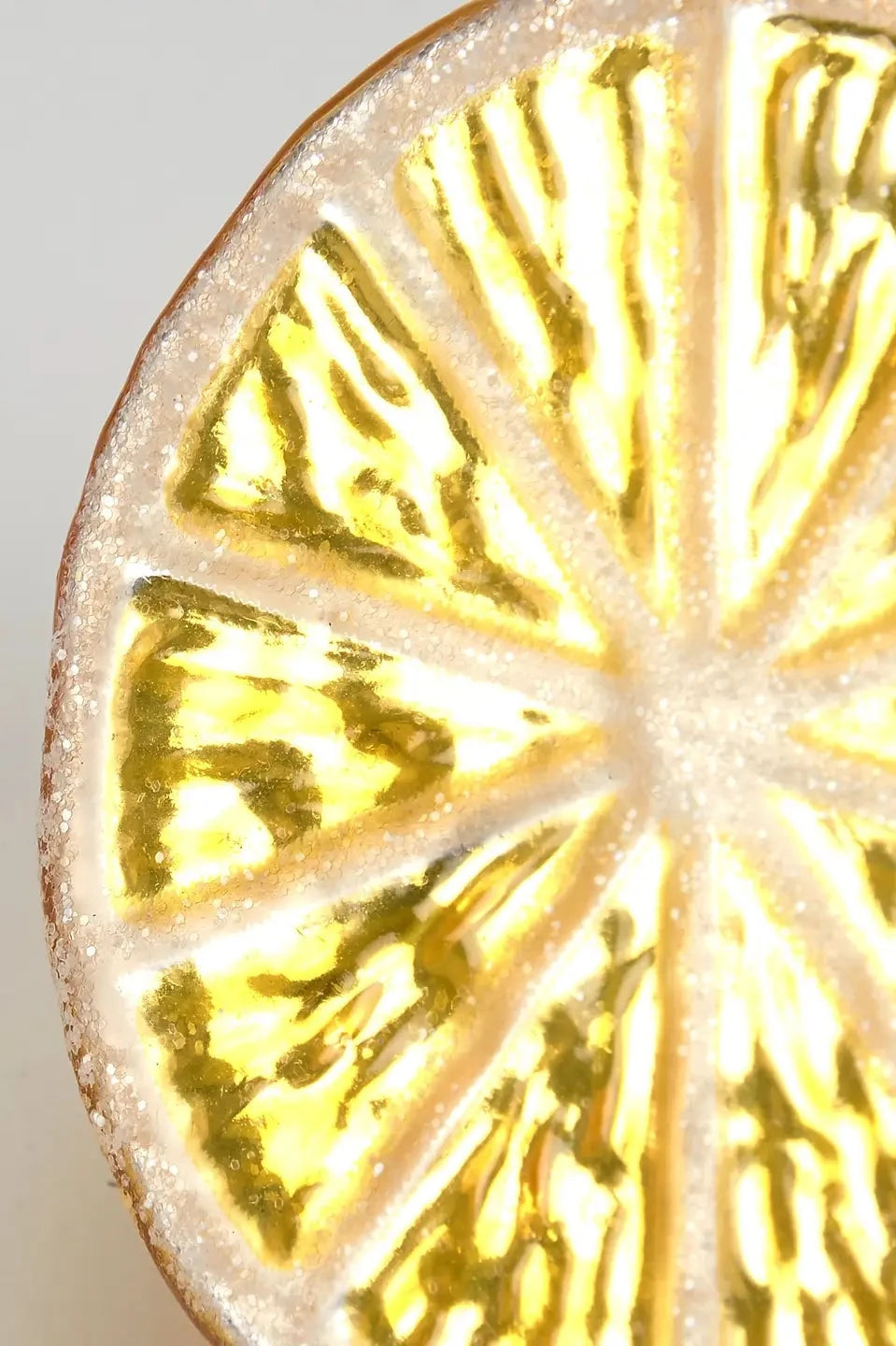 Glass Lemon Half Ornament