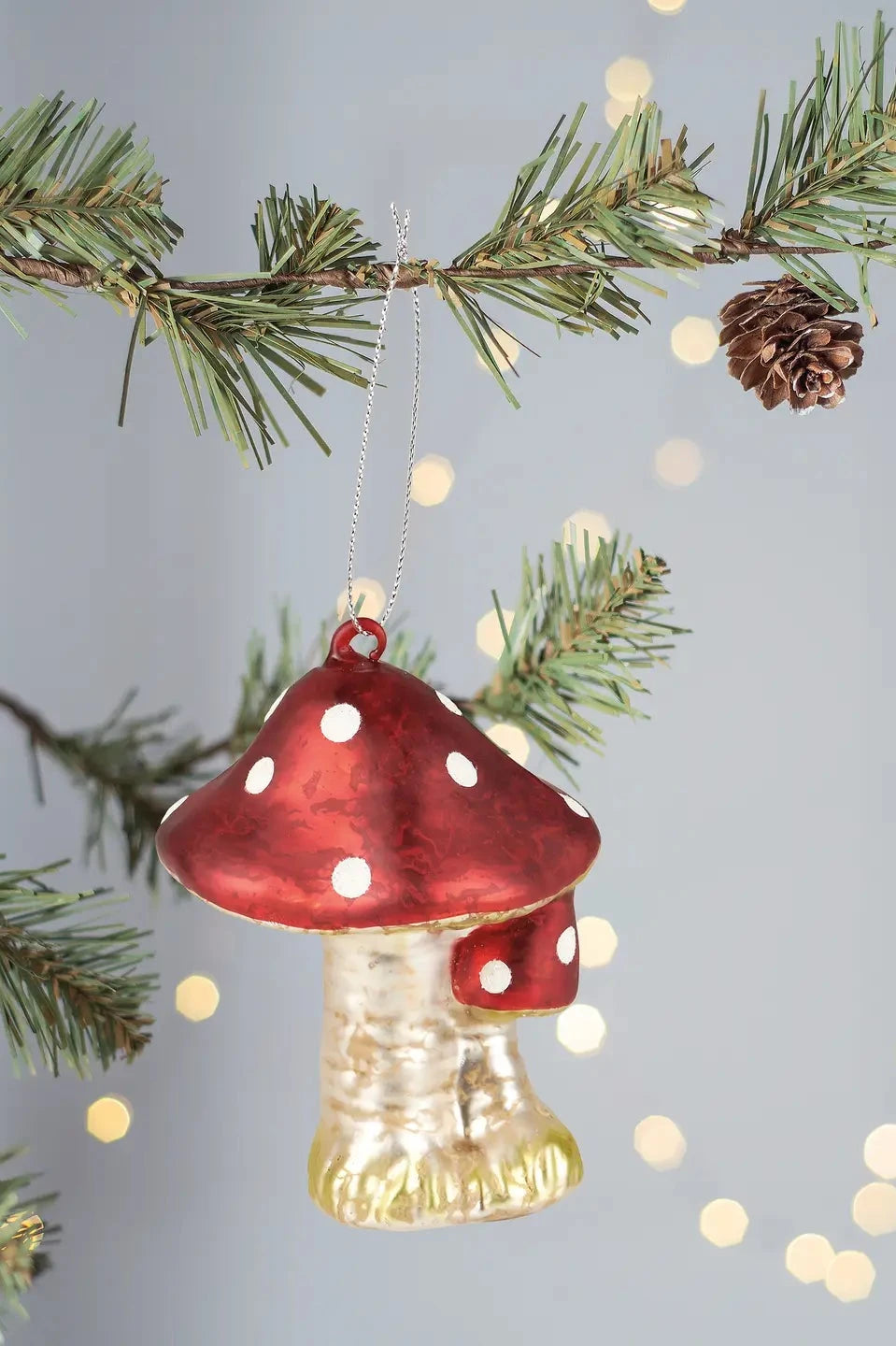 Glass Mushroom Ornament