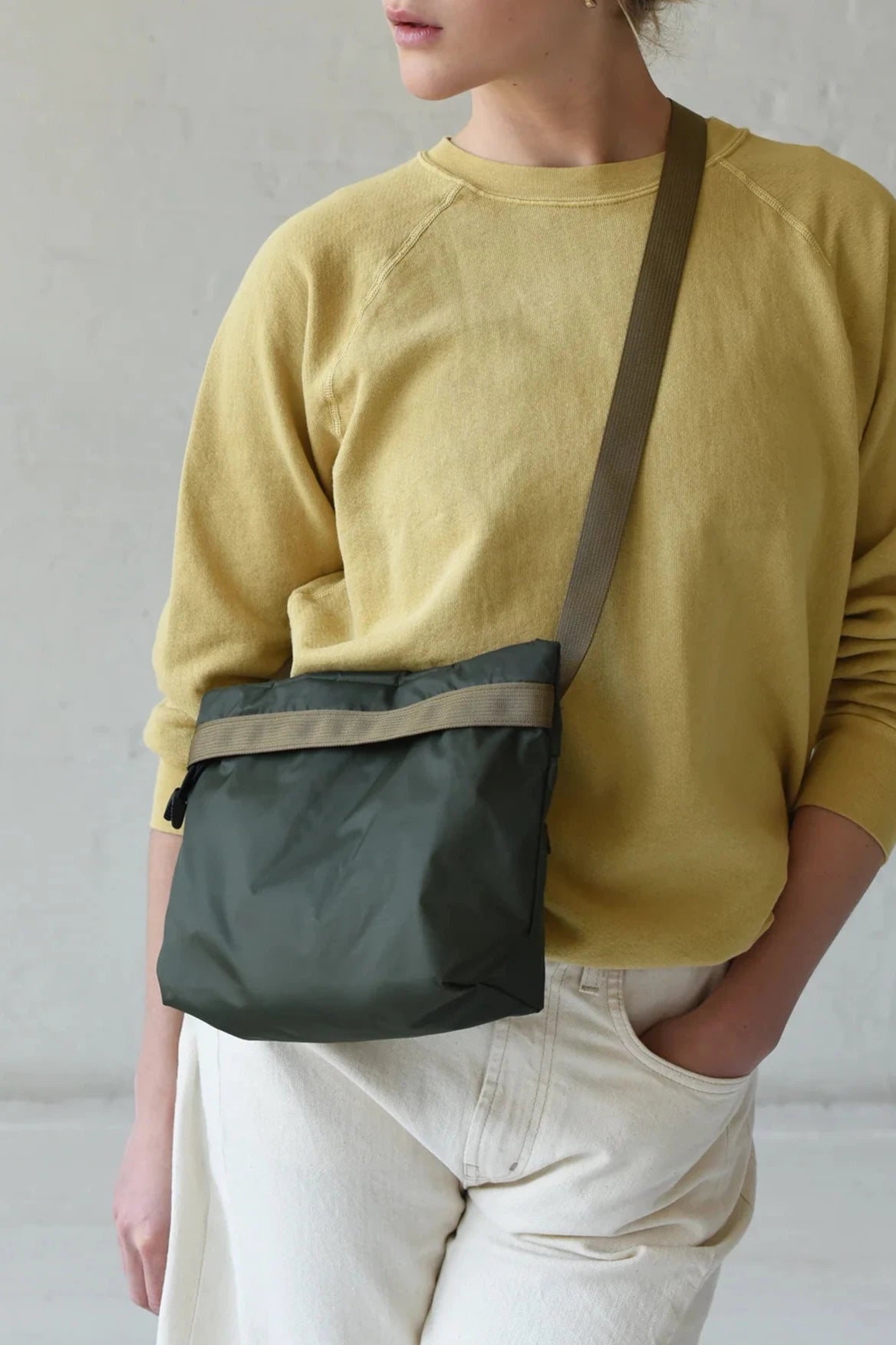 Nylon Crossbody Bag, Olive/Coyote