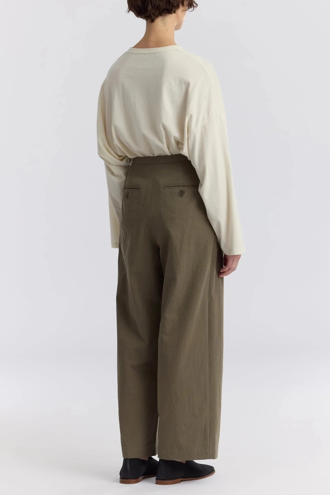 Straight Trousers, Dark Olive