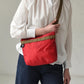 Nylon Crossbody Bag, Red/Coyote