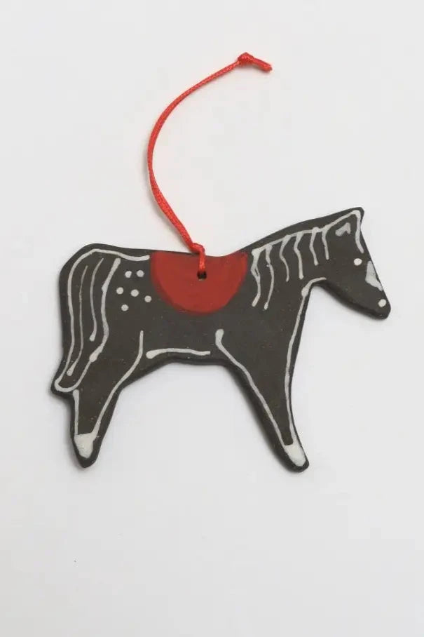 Horse Ornament, Red Saddle