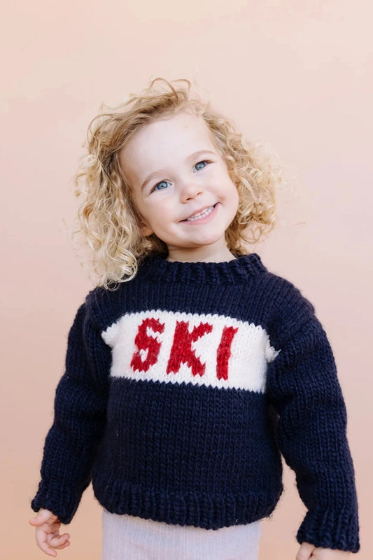 Kid's Ski Sweater, Navy