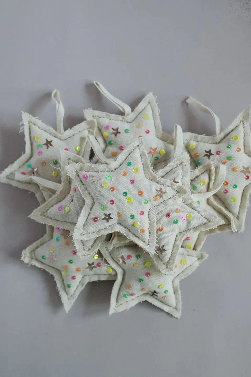 Neon Confetti Star Ornament