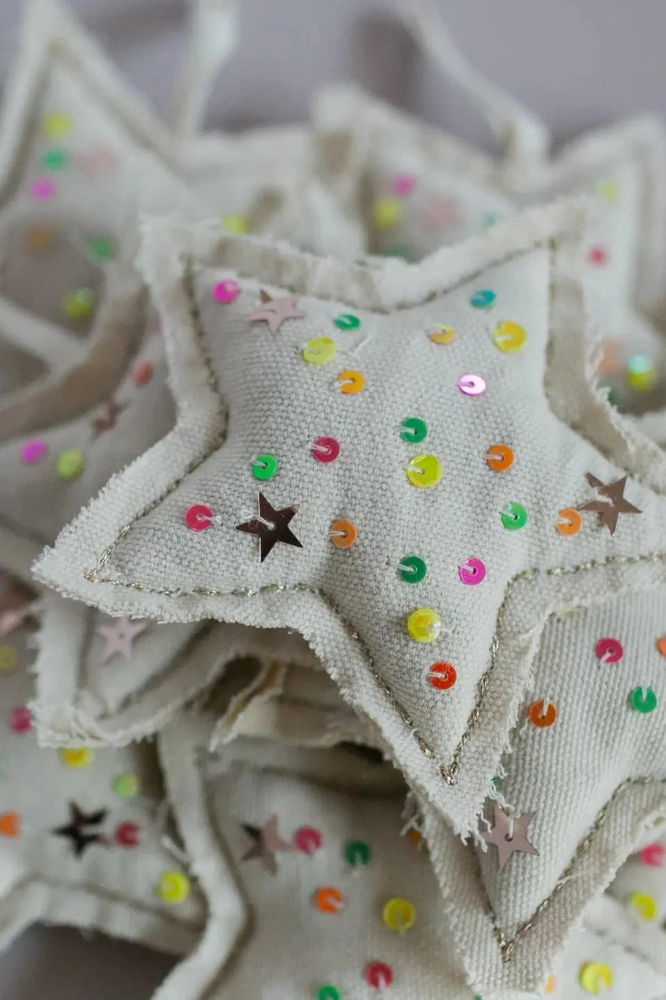 Neon Confetti Star Ornament