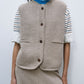 Cotton Waistcoat, Taupe