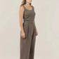 Wide Leg Tailored Trouser, Charcoal