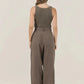 Wide Leg Tailored Trouser, Charcoal