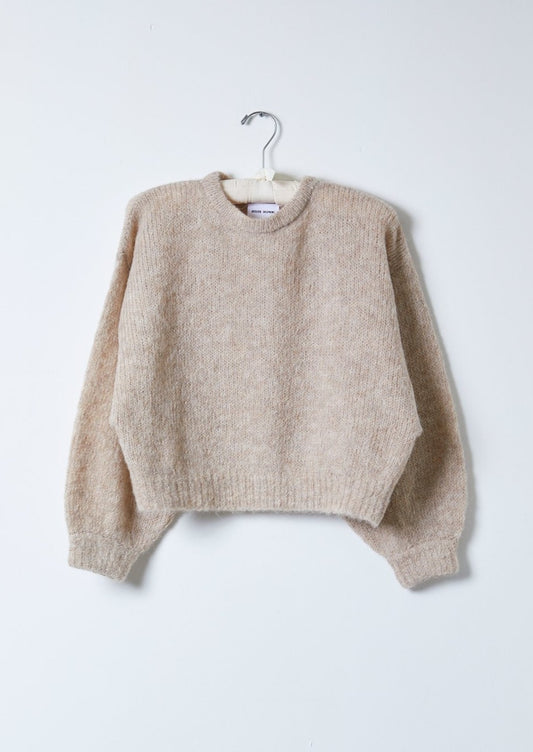 Balloon Sleeve Lightweight Sweater, Grain Sac