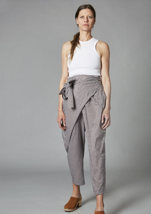 Nicole Pant - Brown Gingham