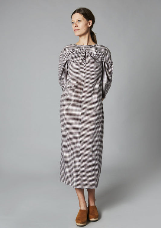 Alexis Dress - Brown Gingham