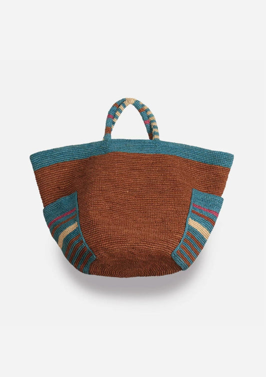 Small Anuanua Bag, Camel/Inca/Rose