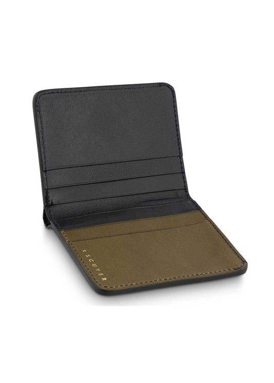 Slim-Wallet, Dark Blue & Khaki