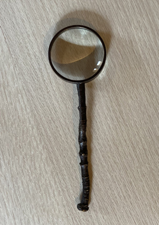 Branch Magnifying Glass, Antique Brass & Glass