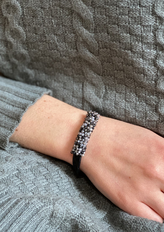 Black/Silver Crystal Bracelet