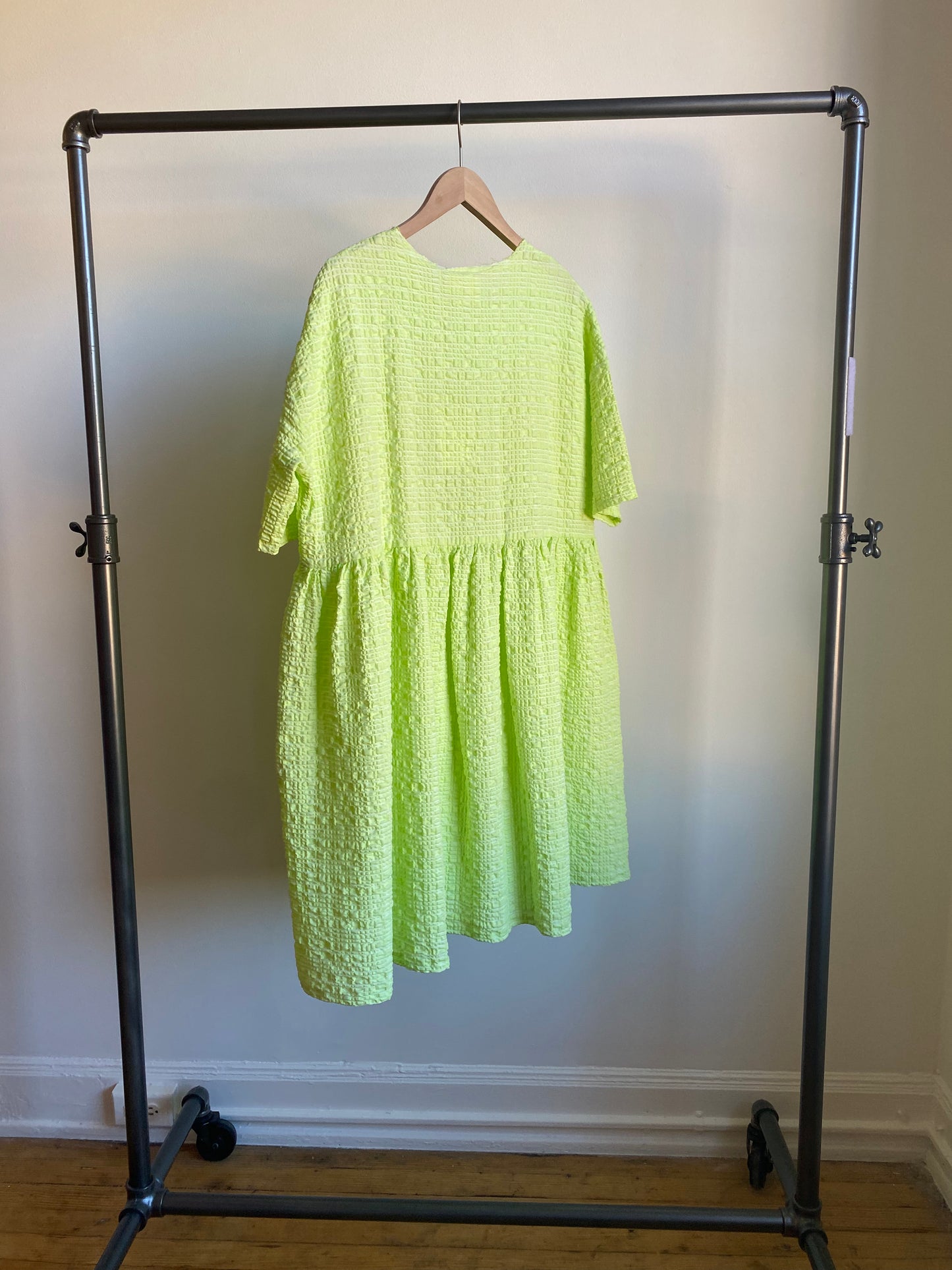 Button Front Dress, Key Lime