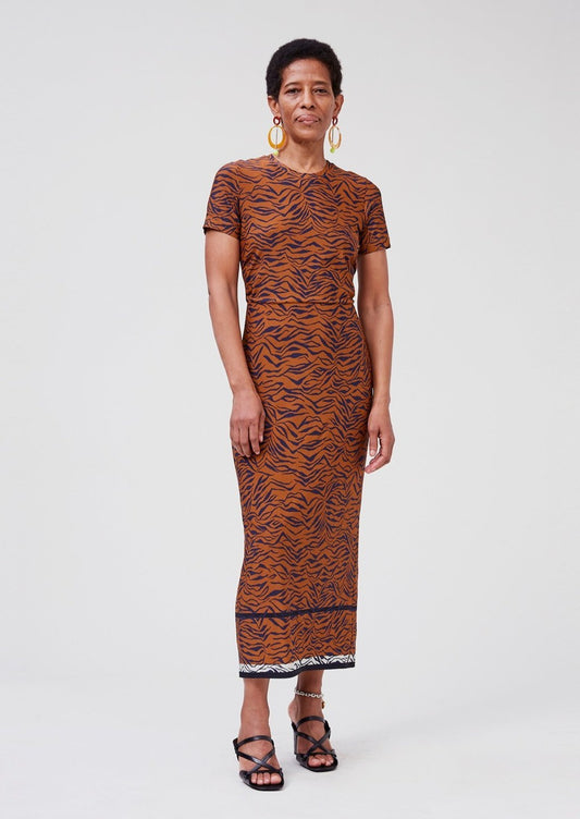 Amara Dress, Tobacco/Multi