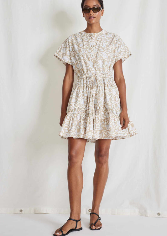 Rema Mini Dress, Floral Sand