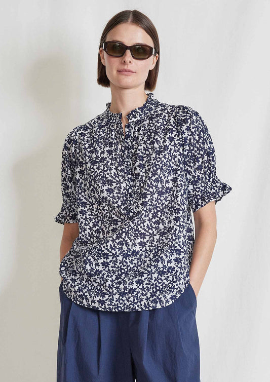 Los Altos Top, Floral Navy