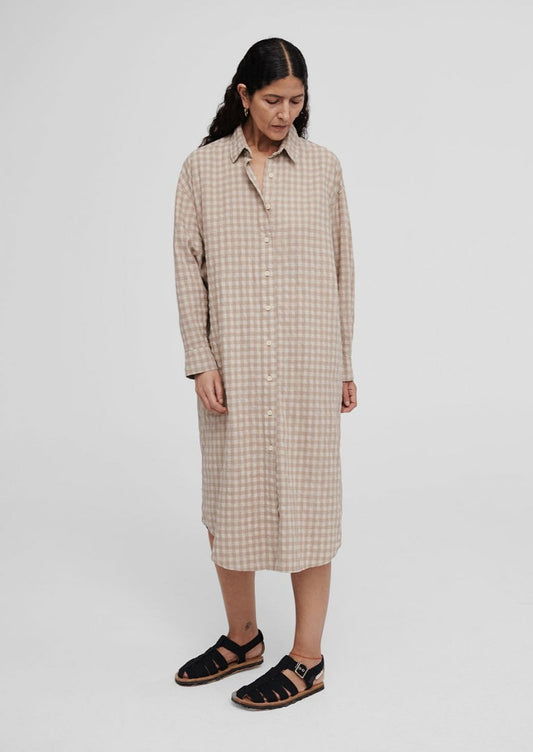 Checkered Shirt Dress, Nomad