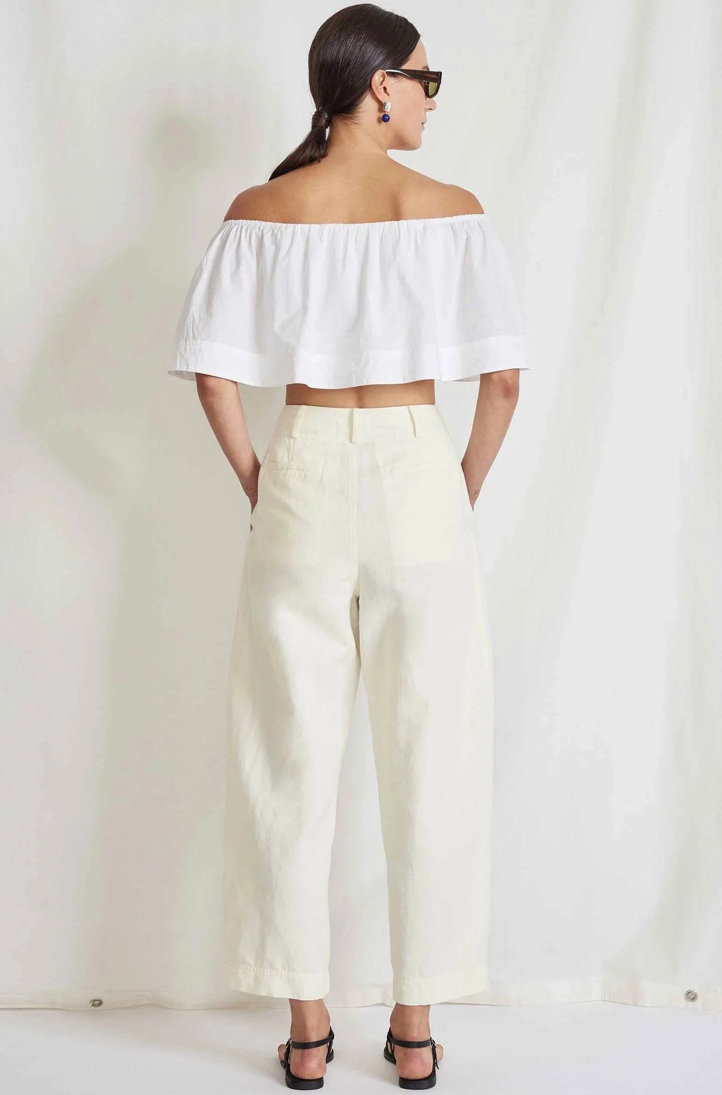 Bari Crop Trouser, Cream