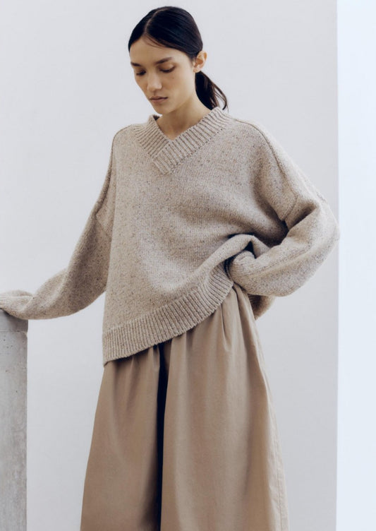 Soft Wool Sweater, Taupe