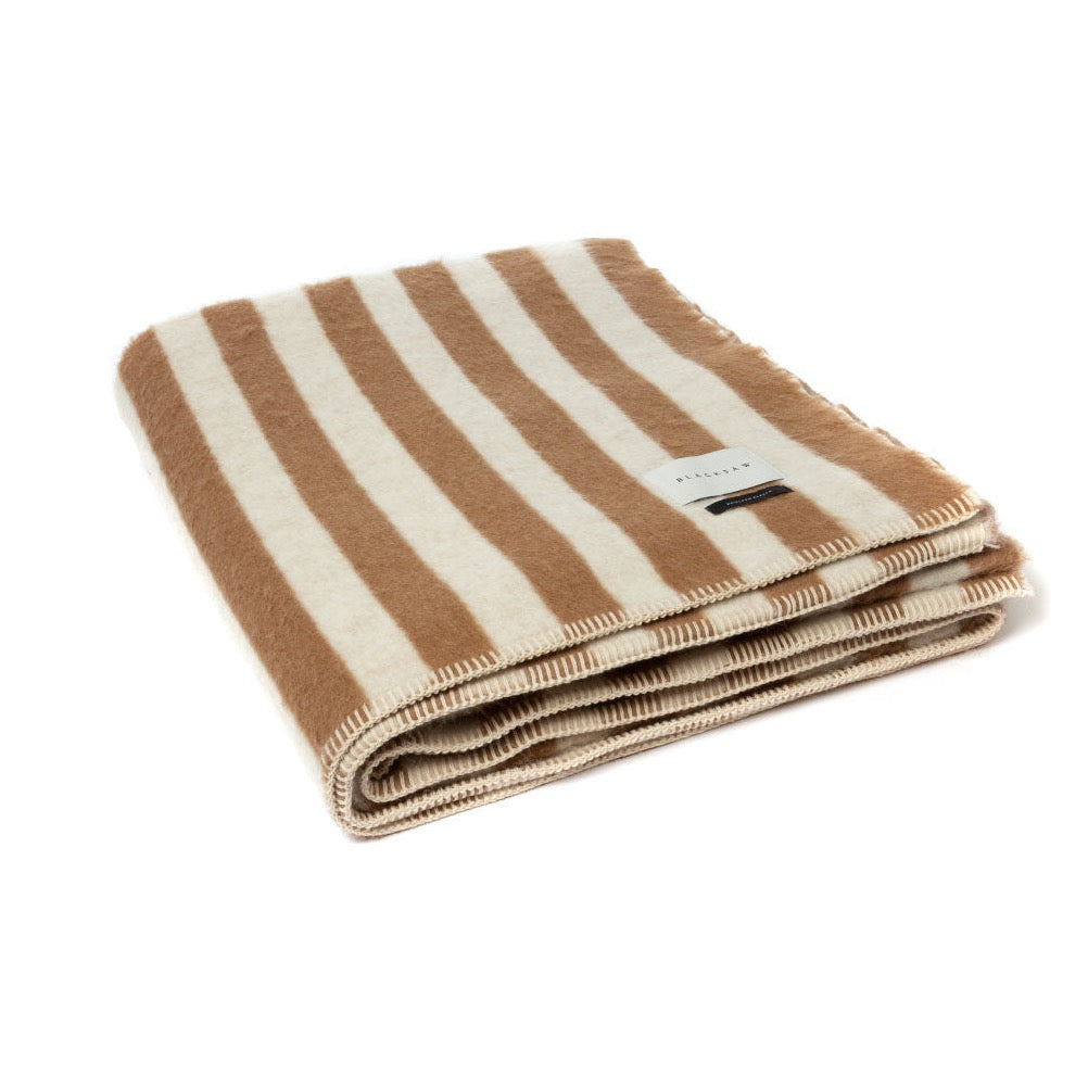 Stills Blanket, Tobacco/Ivory Stripe