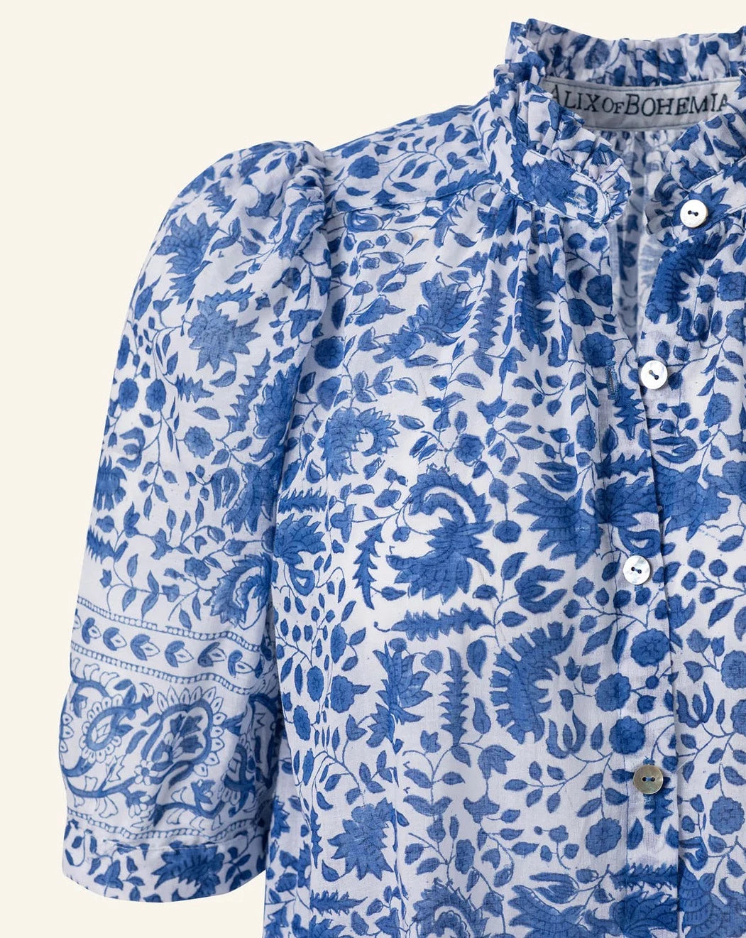 Winnie Perl Shirt, Blue Cornflower